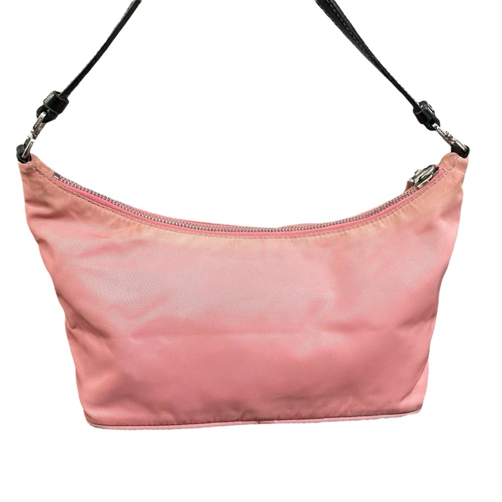 Vintage Prada Tessuto Sirio Baby Pink Nylon Shoulder Boat Bag - Picture 11 of 11